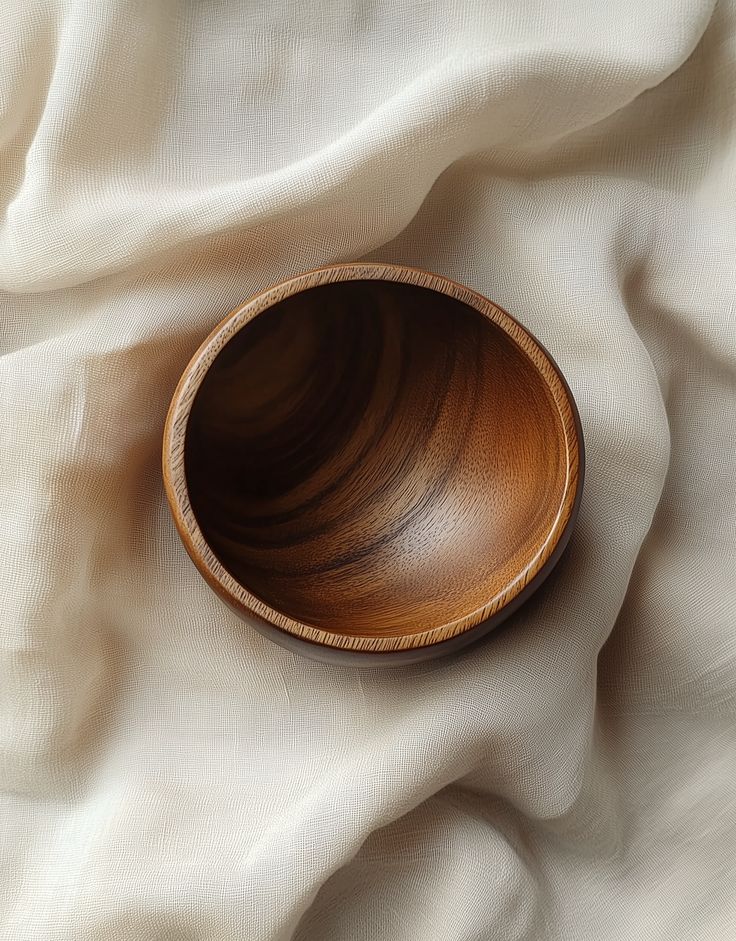 Bol en bois d’acacia rond de style rétro moderne