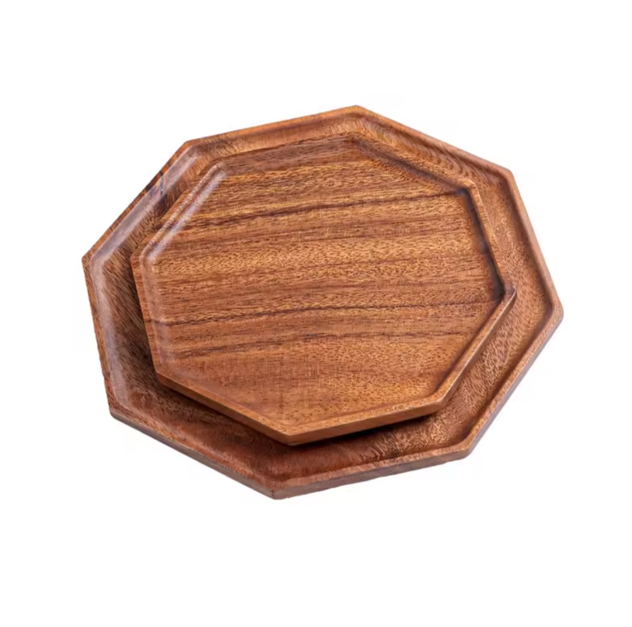 Plateau octogonal en noyer